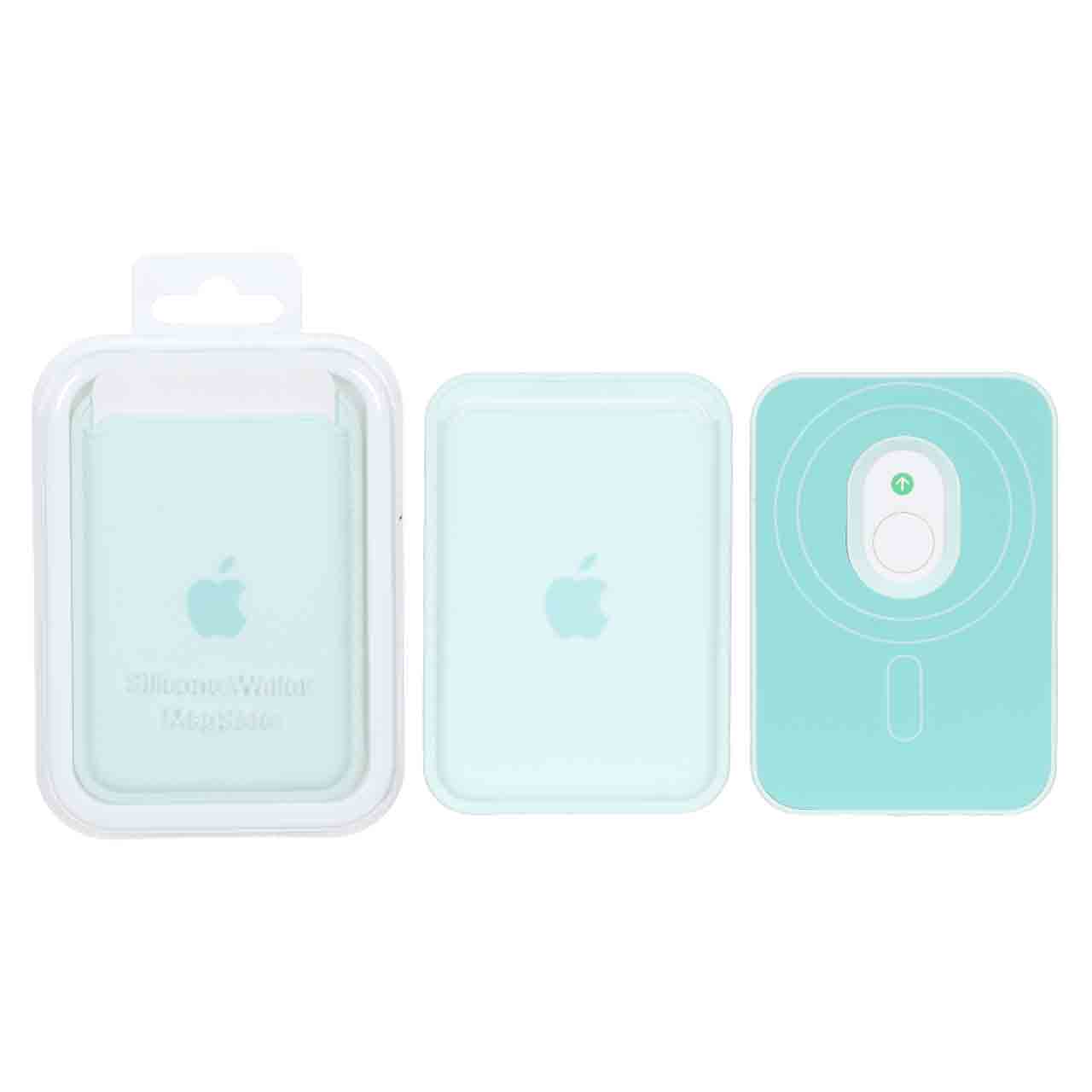 جاکارتی چرمی مگ سیف اپل با تراشه NFC (آی سی دار) رنگ سبز روشن