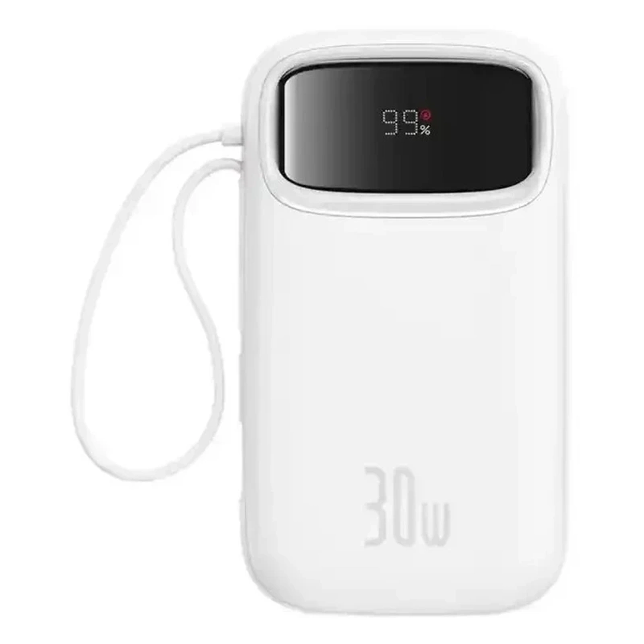 پاوربانک فست شارژ بیسوس Baseus Qpow 2 با ظرفیت 10000mAh و توان 30 وات - سفید
