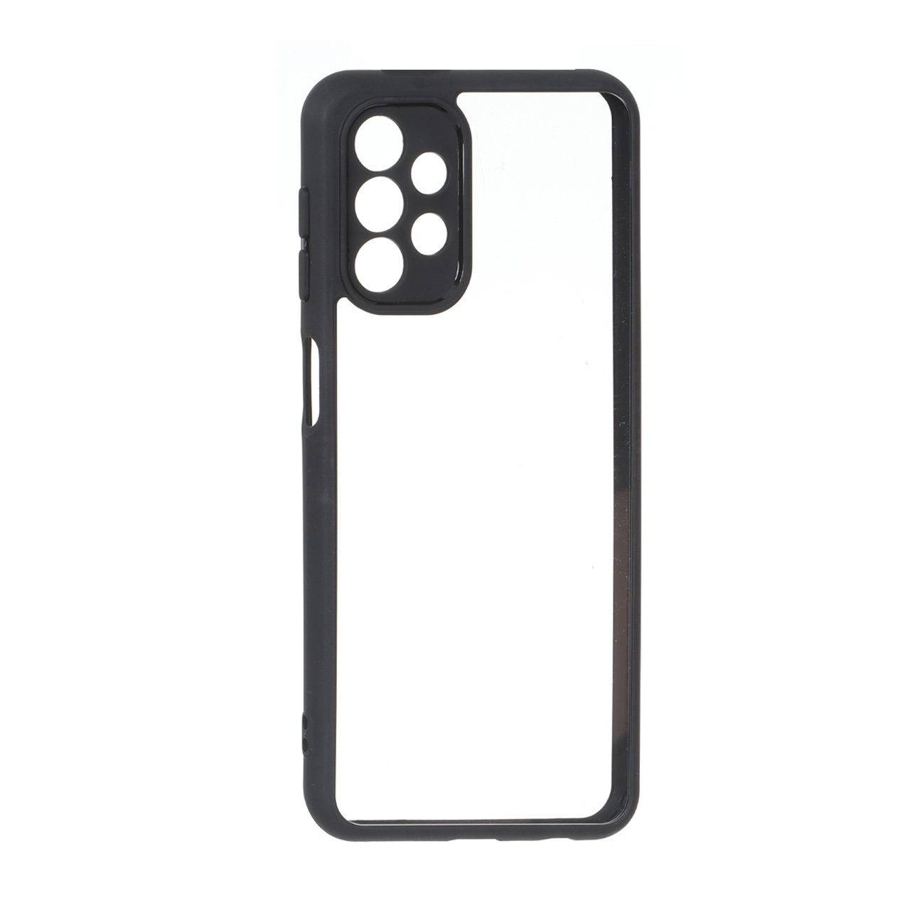 قاب پشت سخت شفاف محافظ لنزدار دور رنگی مشکی مناسب برای سامسونگ گلکسی A13 4G