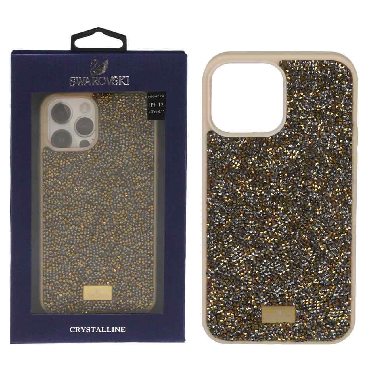 قاب طرح Original Swarovski Crystalline طلایی مناسب برای آیفون 12 پرو و آیفون 12