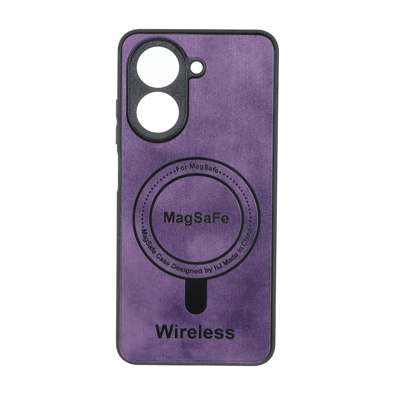 قاب Wireless طرح مگ سیف محافظ لنز برجسته بنفش مناسب برای شیائومی ردمی A5 و پوکو C71