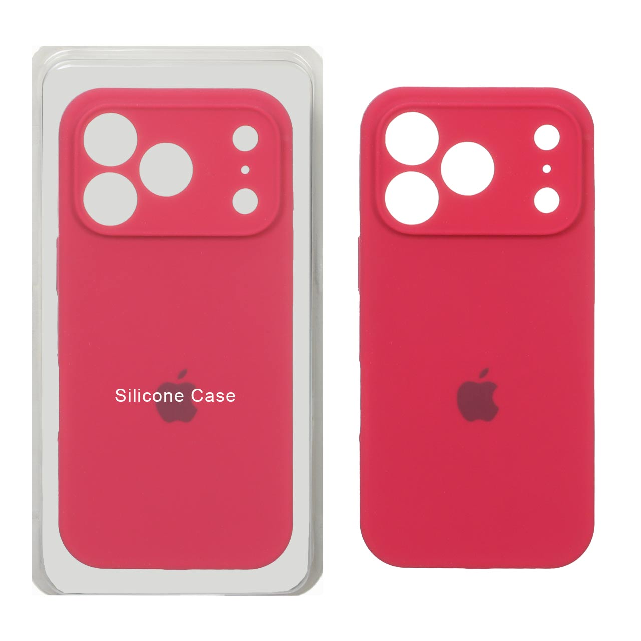 قاب سیلیکونی پاک کنی محافظ لنزدار اورجینال Apple iPhone 17 Pro - آلبالویی