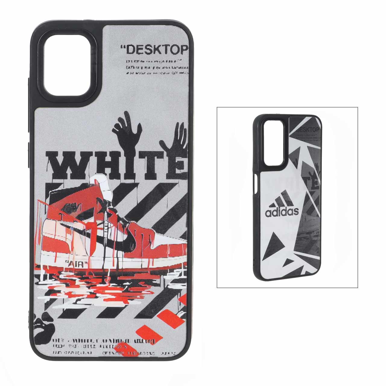 قاب 3D هولوگرافیک طرح Off-White و کفش مناسب برای سامسونگ گلکسی A04e / M04 / F04