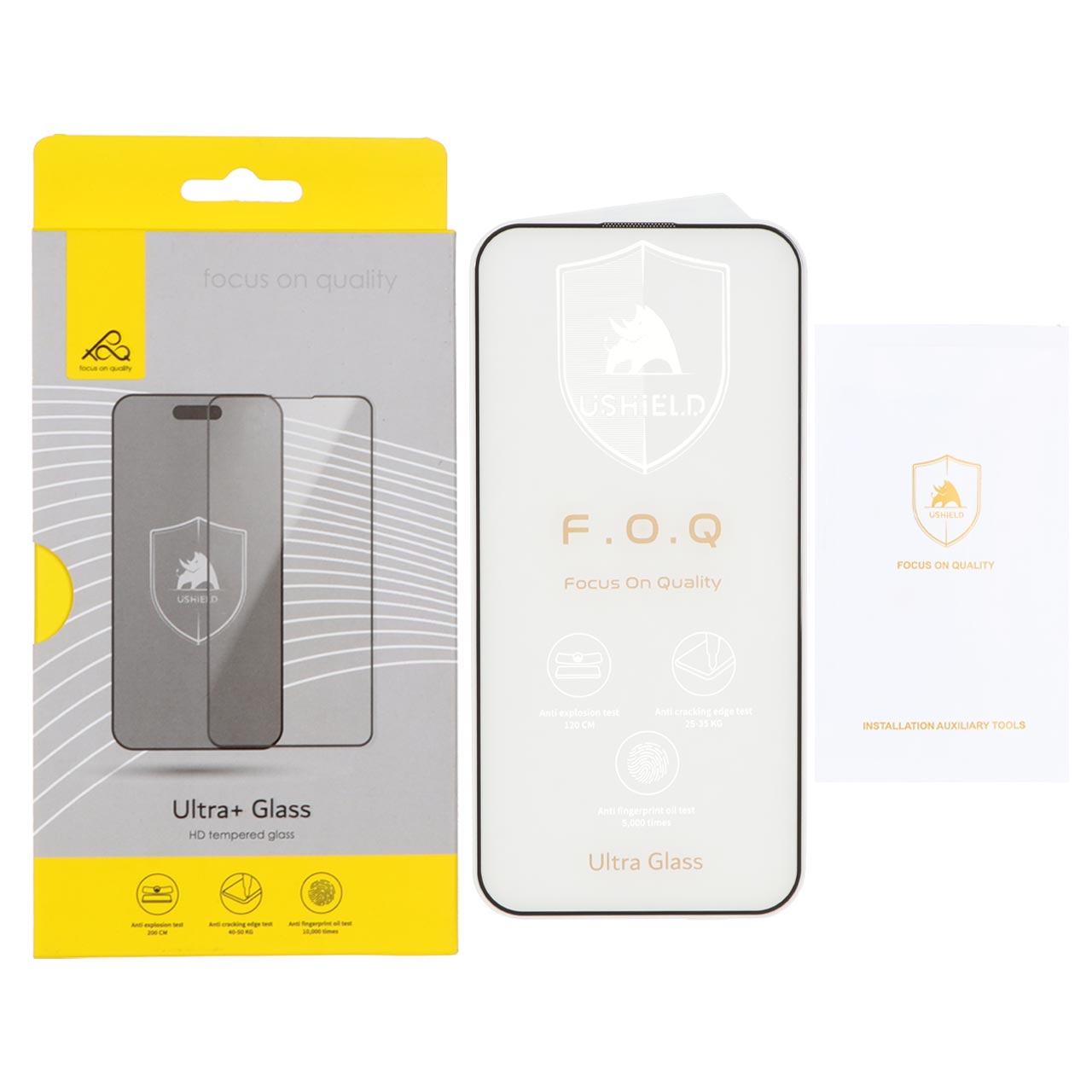 محافظ صفحه نمایش شیشه ای اورجینال Ultra Glass Ushield مناسب برای آیفون 13، آیفون 13 پرو، آیفون 14 و آیفون 16e