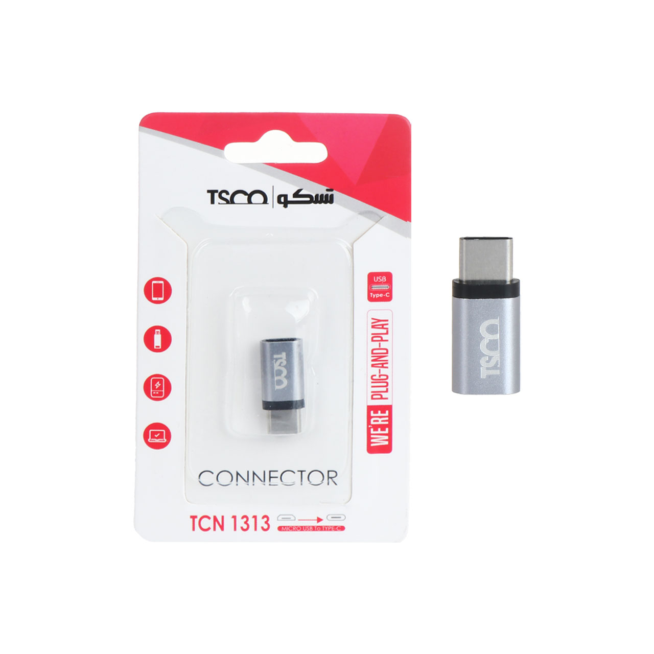 تبدیل micro usb به TSCO Type-C مدل TCN 1313