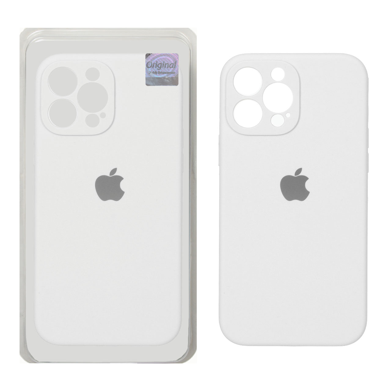 قاب سیلیکونی پاک کنی اورجینال Master Quality مدل Apple iPhone 13 Pro Max - سفید (پک دار)