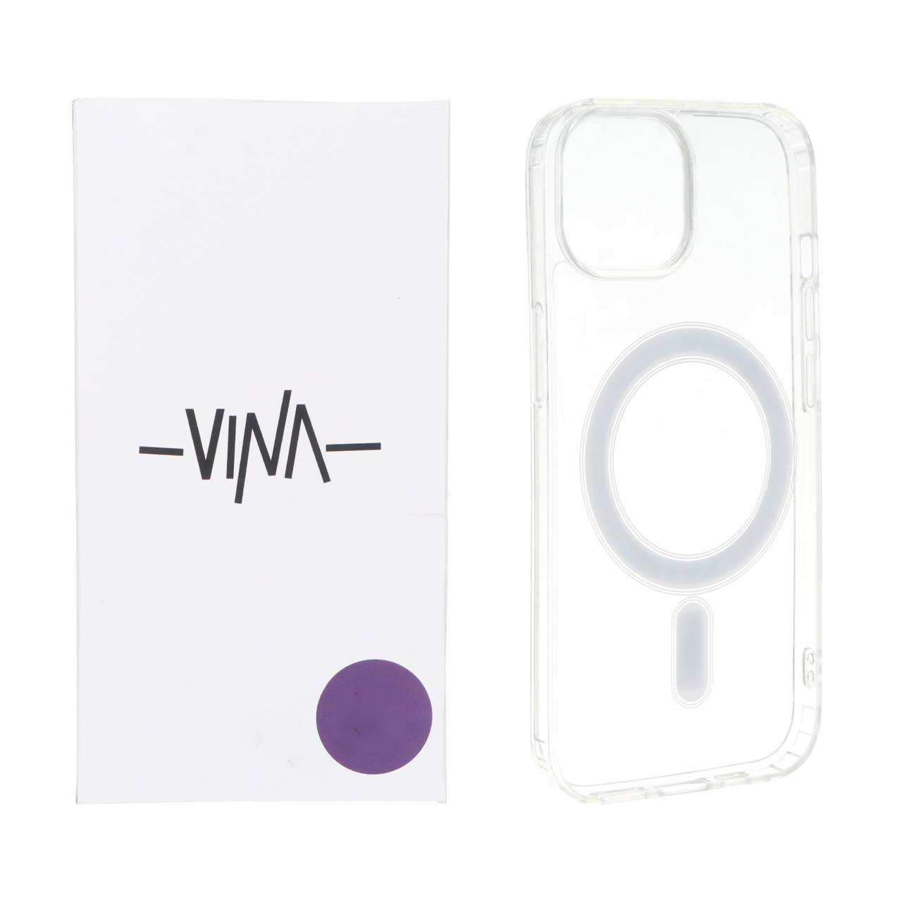 قاب پشت سخت Vina شفاف Magsafe مدل VIN - Apple iPhone 15 / iPhone 14 / iPhone 13 (پک دار)