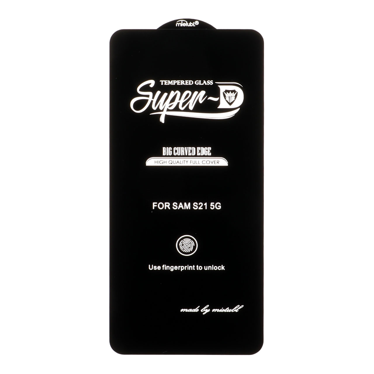 محافظ صفحه نمایش شیشه ای Samsung Galaxy S21 - Full Cover Super D Mietubl - مشکی (بدون پک) - NTC ORG