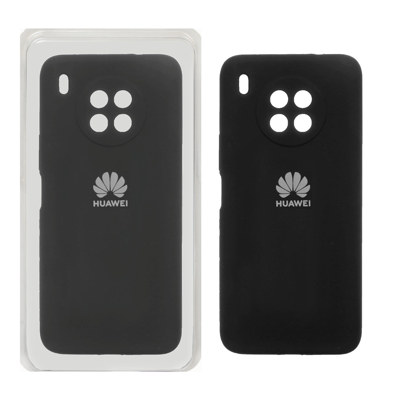 قاب سیلیکونی پاک کنی محافظ لنزدار اورجینال Huawei Nova 8i / Honor 50 Lite - مشکی (پک اصلی)