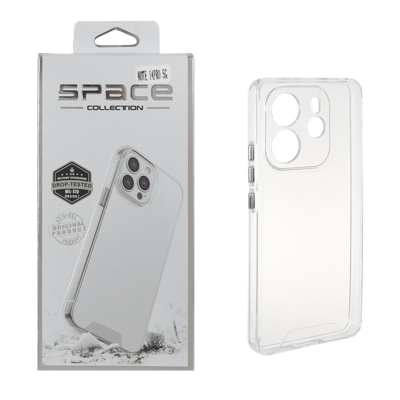 قاب شفاف ضد ضربه Space مناسب برای شیائومی ردمی نوت 14 4G