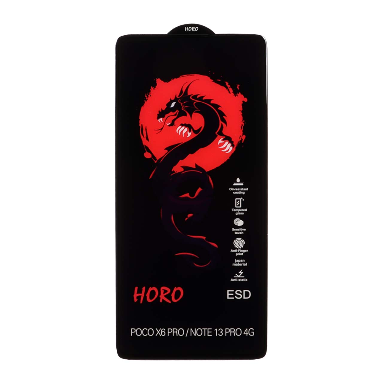 محافظ صفحه نمایش شیشه ای Full Cover ESD Horo مدل Xiaomi Poco X7 Pro 5G / Mi 14T / Mi 14T Pro / Redmi Note 13 Pro 5G / Poco X6 5G / Poco F6 5G / Poco F6 Pro 5G/ Note 13 5G/ Xiaomi Poco X6 Pro 5G