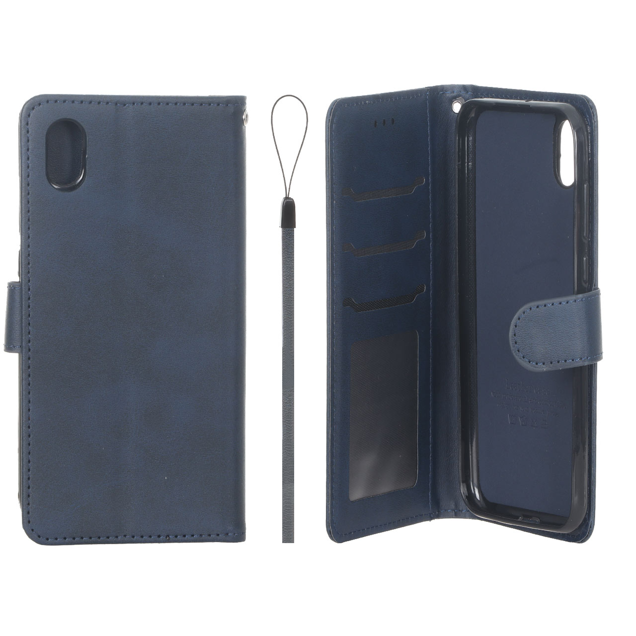 کیف موبایل مگنتی درجه یک داخل خز MNC Plus مدل Huawei Y5 (2019) / Y5 Prime (2019) / Honor 8s - سرمه ای
