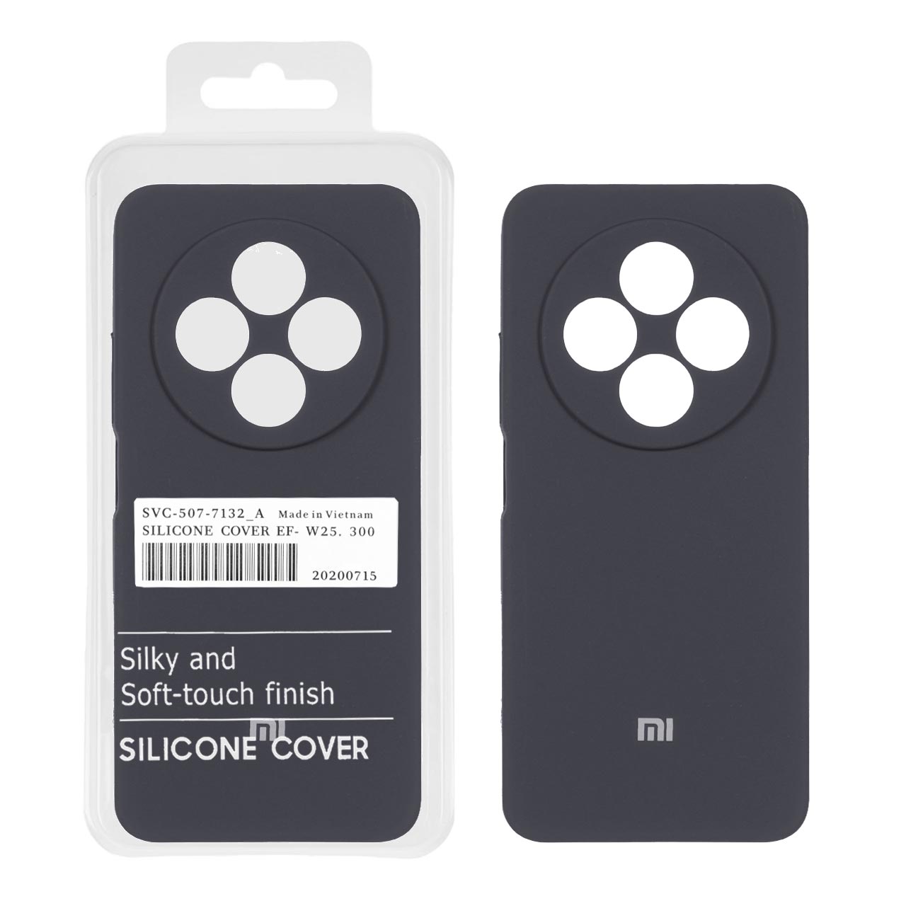 قاب سیلیکونی پاک کنی اورجینال درجه یک Xiaomi Redmi 14C / Redmi A3 Pro / Redmi A4 / Poco C75 - خاکستری (پک دار)