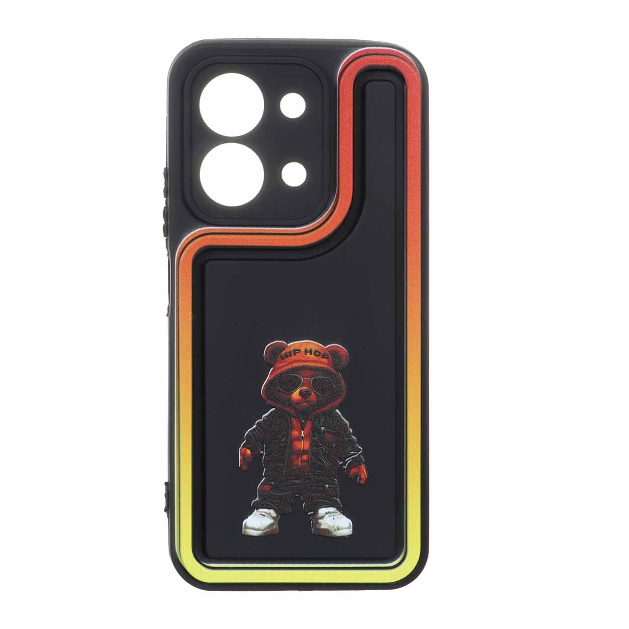 قاب Solid Case منحنی LUCKY طرح خرس هیپ هاپ مناسب برای شیائومی ردمی 15C و پوکو C85
