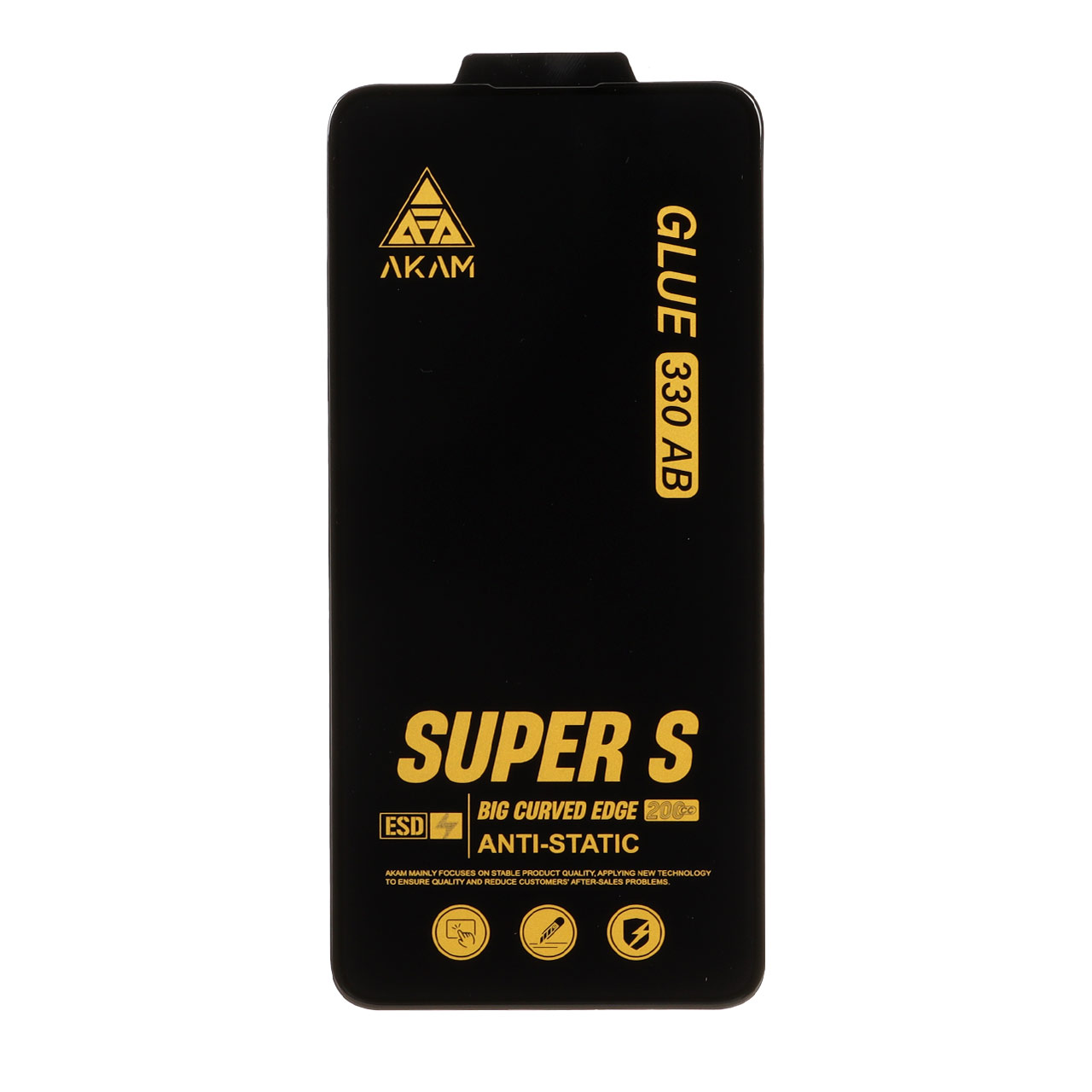 محافظ صفحه نمایش شیشه ای فول کاور Super S AKAM با چسب 330 مناسب برای Samsung Galaxy A11/M11، Redmi Note 9/9T، Mi 11/12 Lite، Realme 7/9