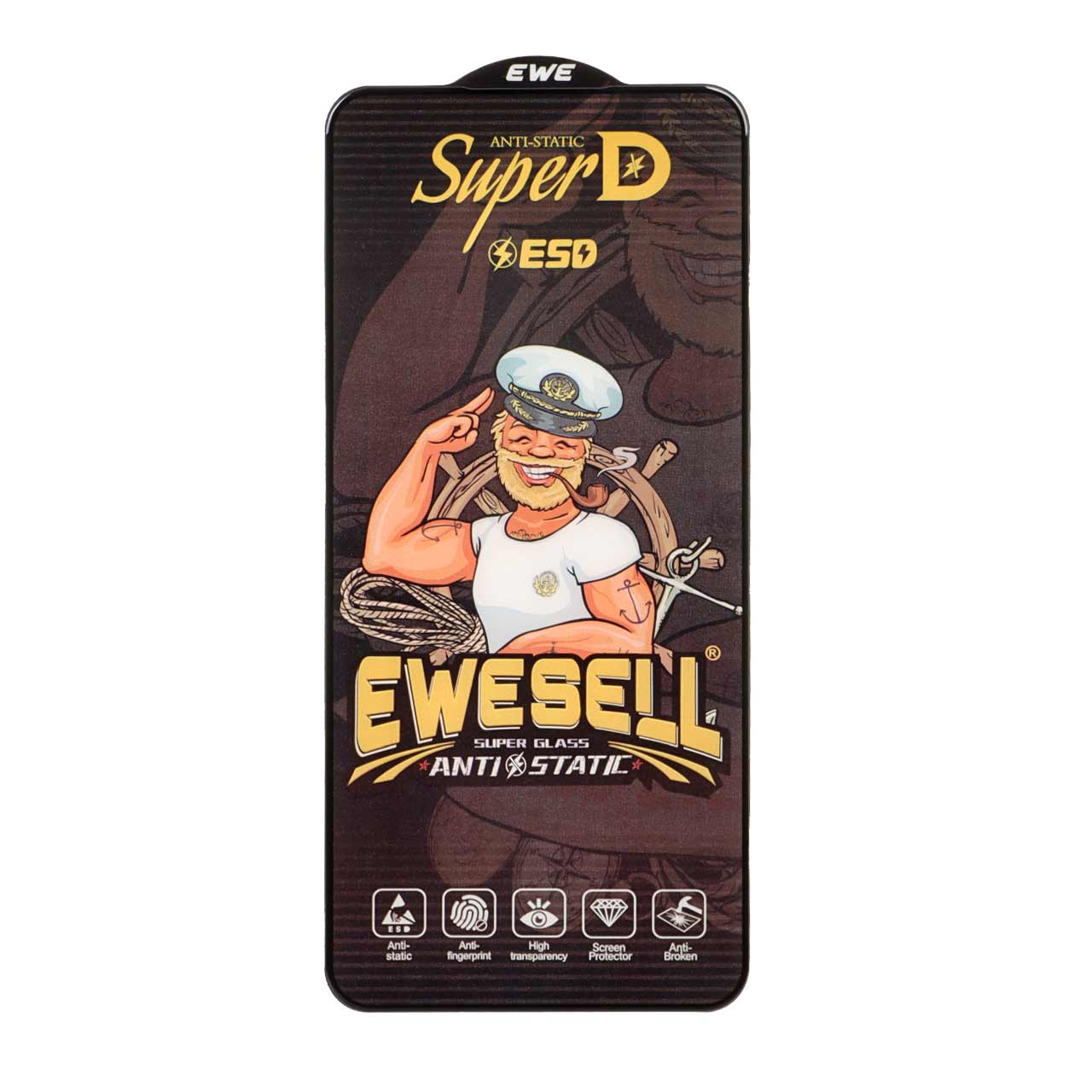 محافظ صفحه نمایش شیشه‌ای فول کاور Ewesell Super D ESD مناسب برای سامسونگ گلکسی S25 FE, S24 FE, A57, A37, A56 و A36