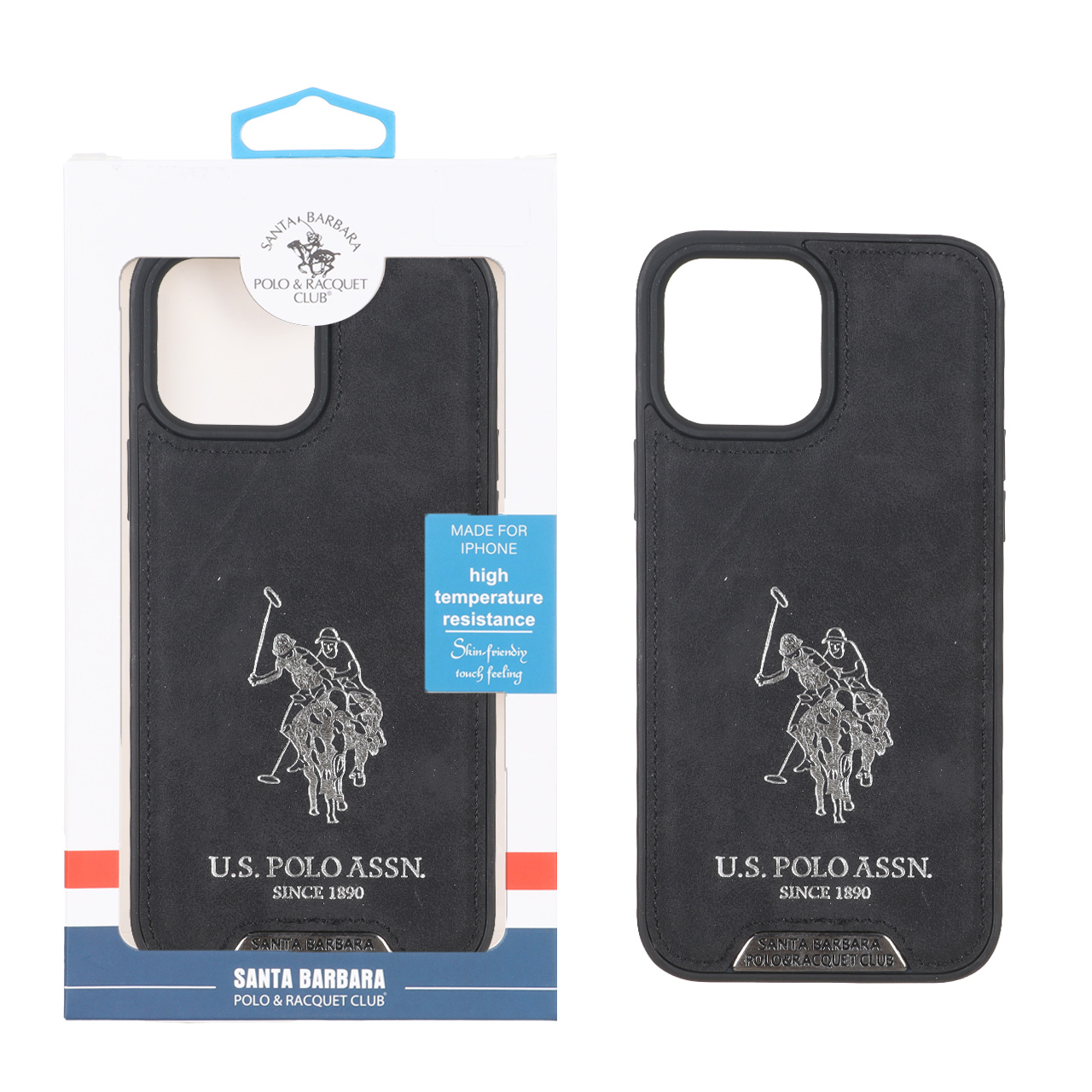 قاب اورجینال US Polo Assn جیر مشکی مناسب برای آیفون 13 پرو مکس