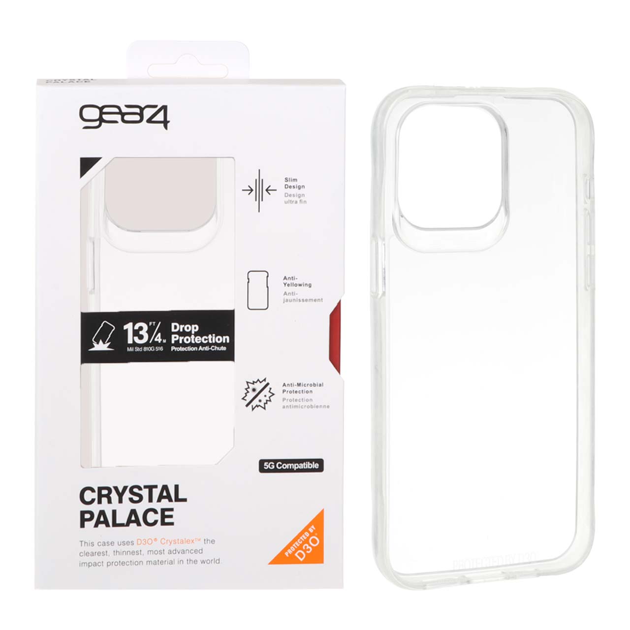 قاب طرح Gear4 Crystal Palace شفاف مناسب برای آیفون 14 پرو مکس