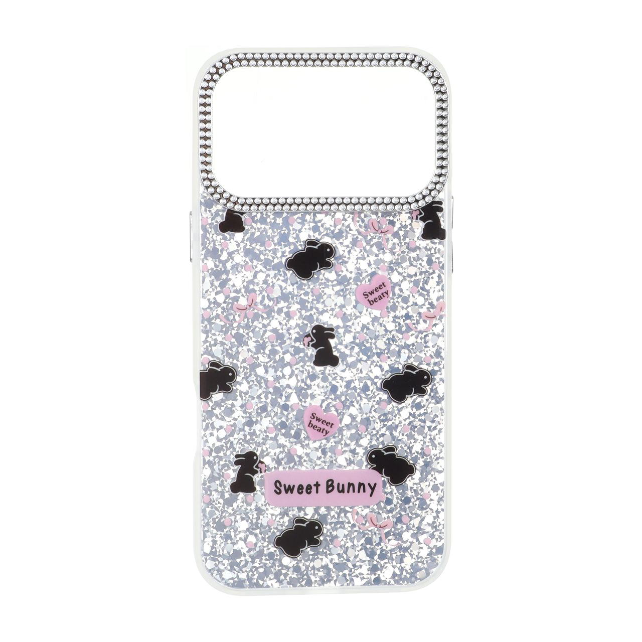 قاب طرح Sweet Bunny اکلیلی دور نگین مناسب برای آیفون 17 پرو مکس