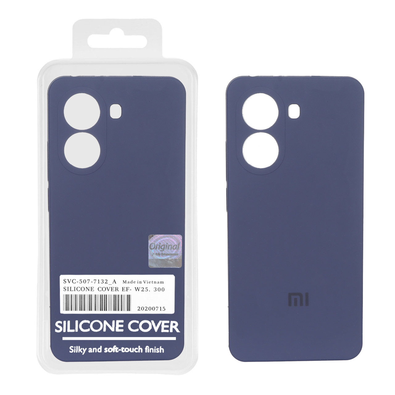 قاب سیلیکونی پاک کنی اورجینال Master Quality مدل Xiaomi Poco X3 / Poco X3 Pro / Poco X3 NFC - سرمه ای (پک دار)
