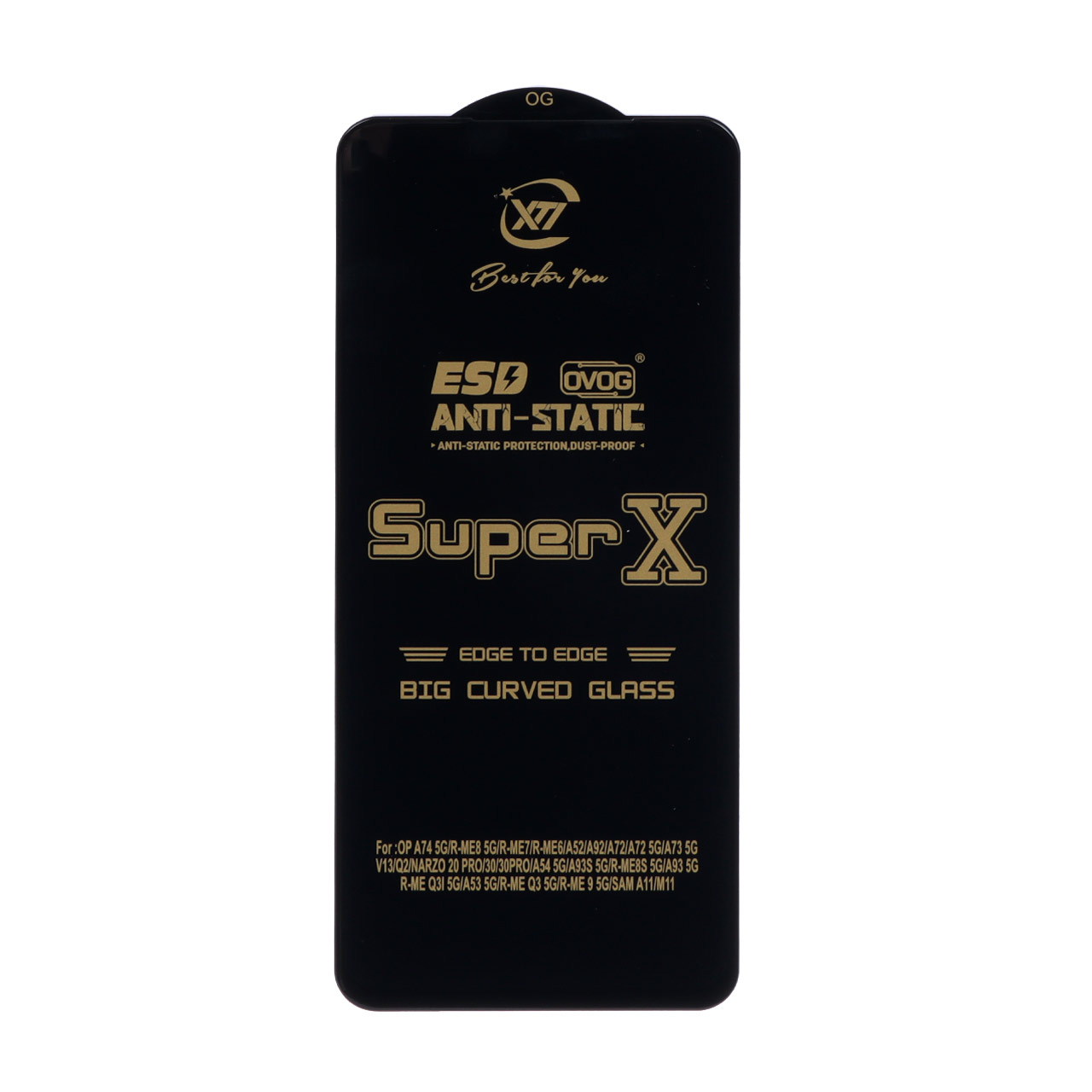 محافظ صفحه نمایش آنتی استاتیک Super X فول کاور مشکی مناسب برای Samsung A11 / M11 / Xiaomi Note 9 / Mi 11 Lite / Huawei Nova 8i / Honor 50 Lite