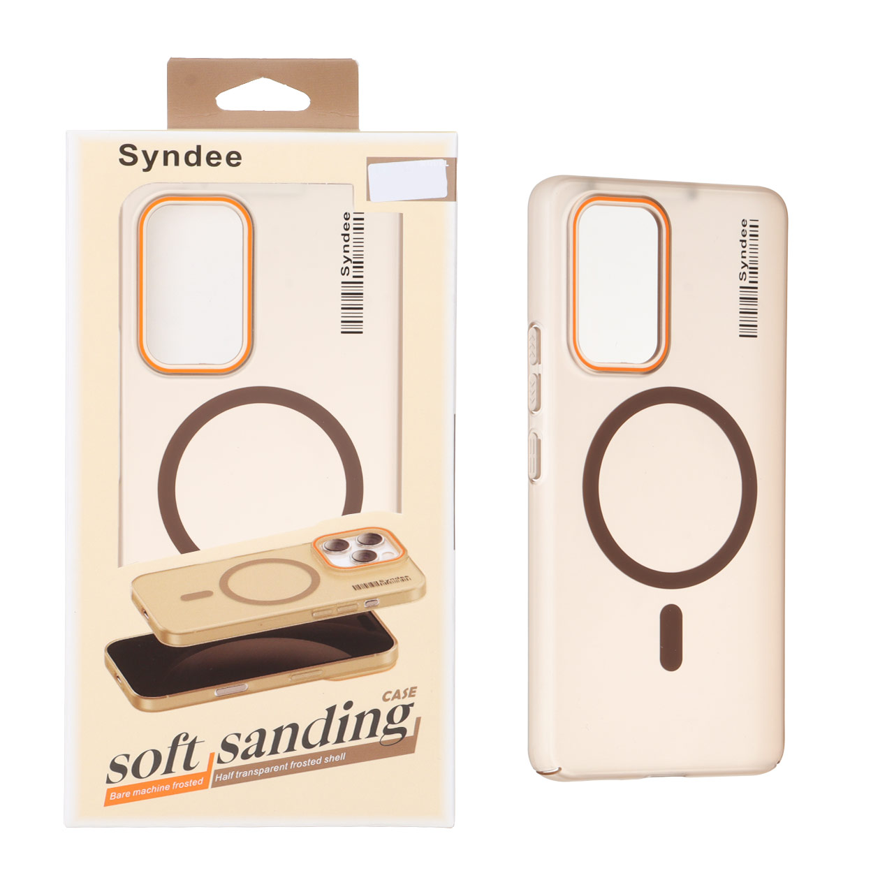 قاب طرح مگ سیف مات Syndee قهوه‌ای مناسب برای سامسونگ گلکسی A53