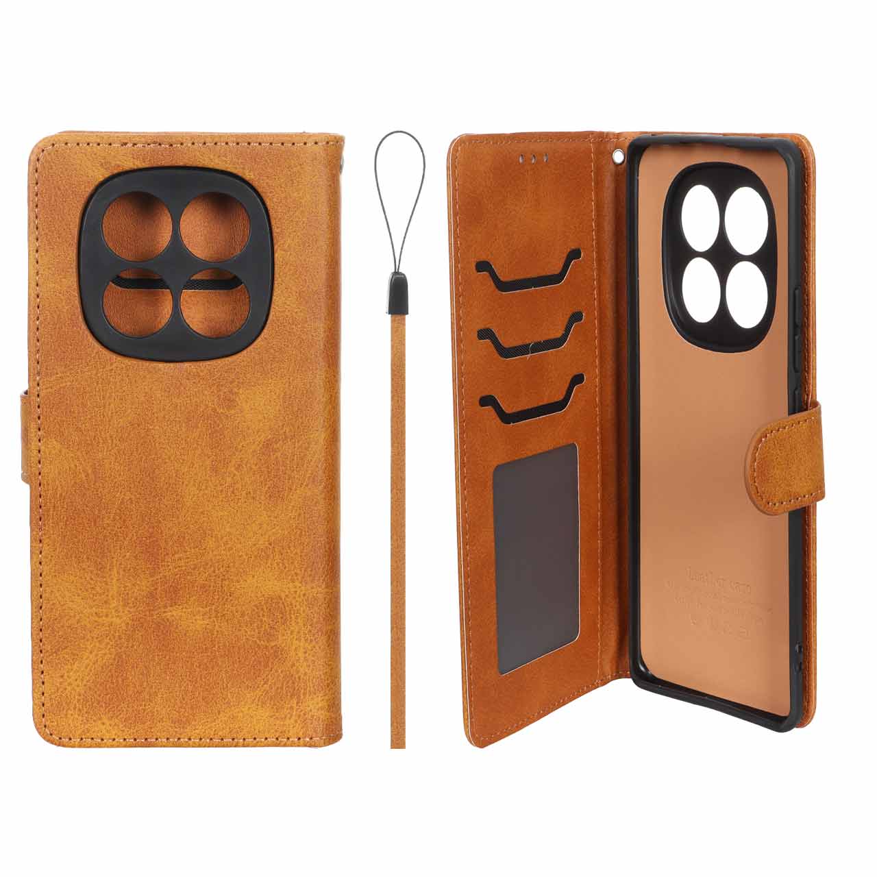 کیف مگنتی داخل خز طرح عسلی مناسب برای شیائومی ردمی نوت 14 پرو 4G