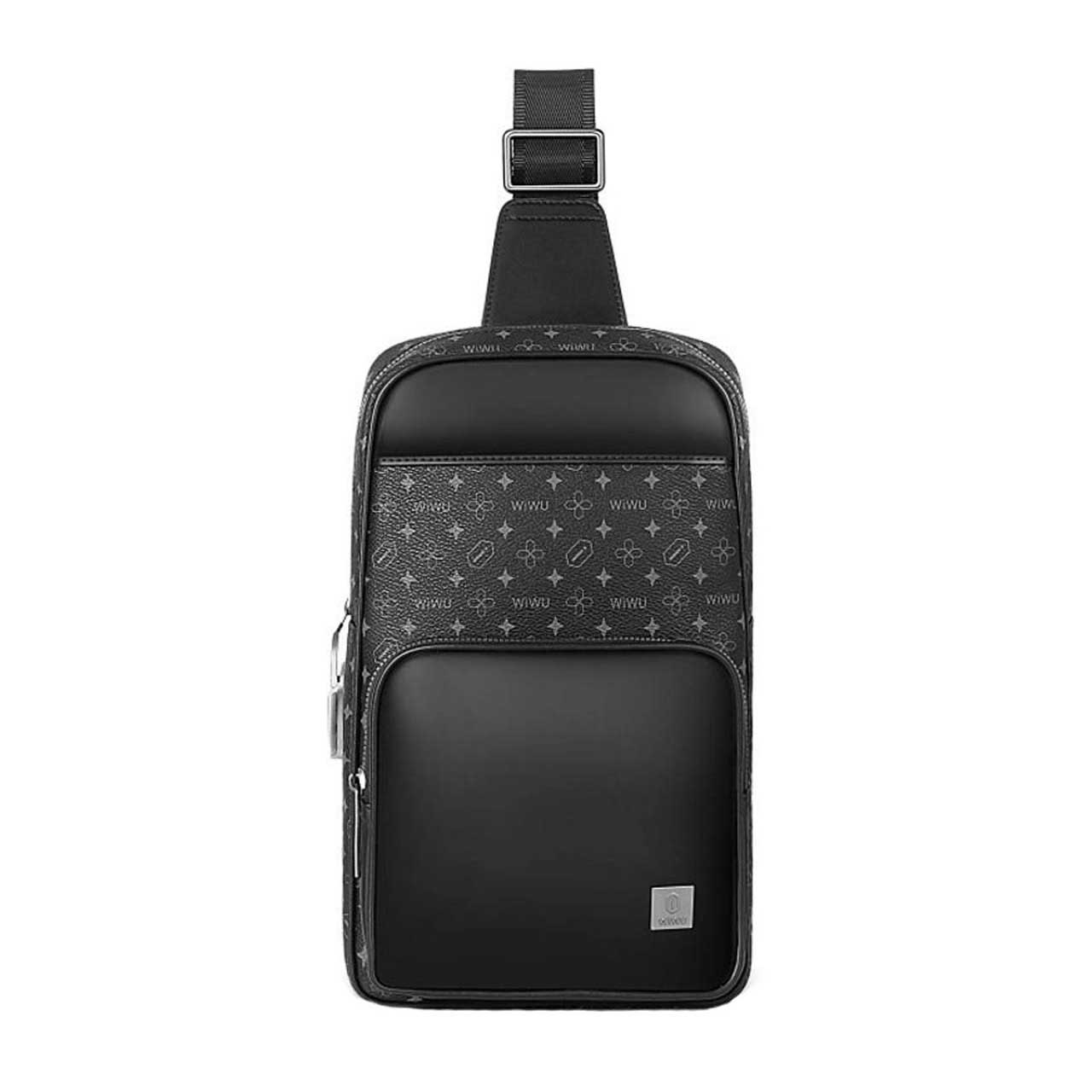 کیف تک بند Wiwu مدل Print Lock Crossbody Bag - مشکی