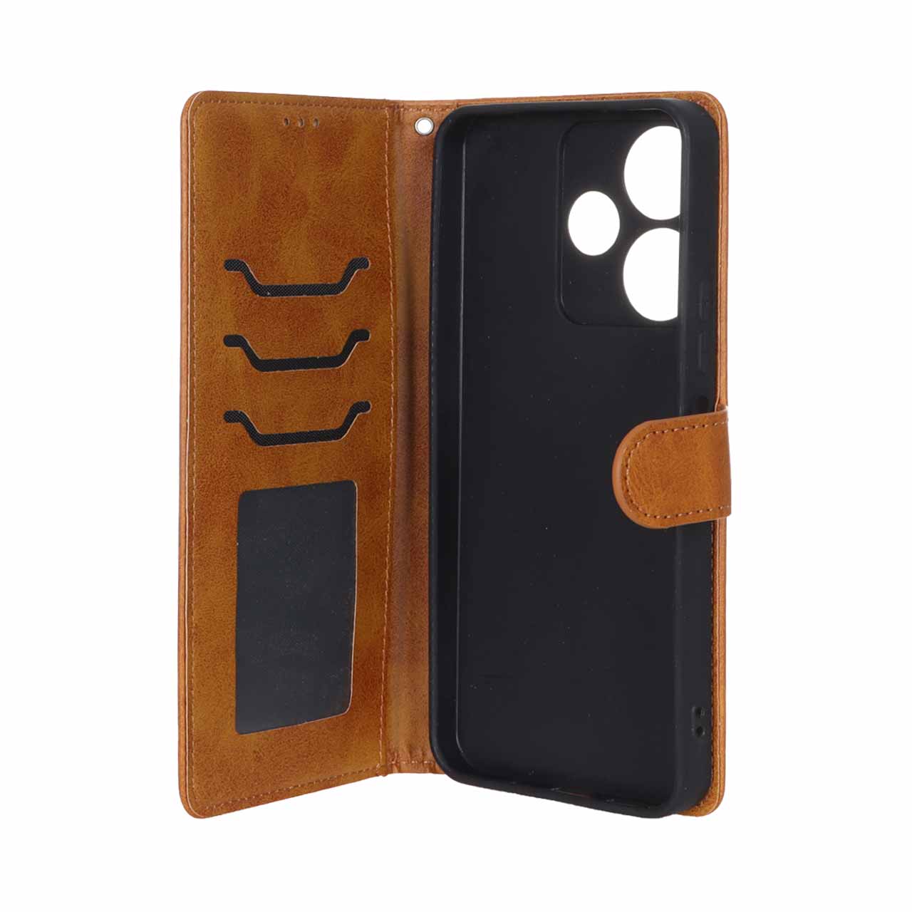 کیف موبایل مگنتی درجه یک MNC مدل Xiaomi Redmi 13X / Redmi 13 4G / Poco M6 4G - عسلی