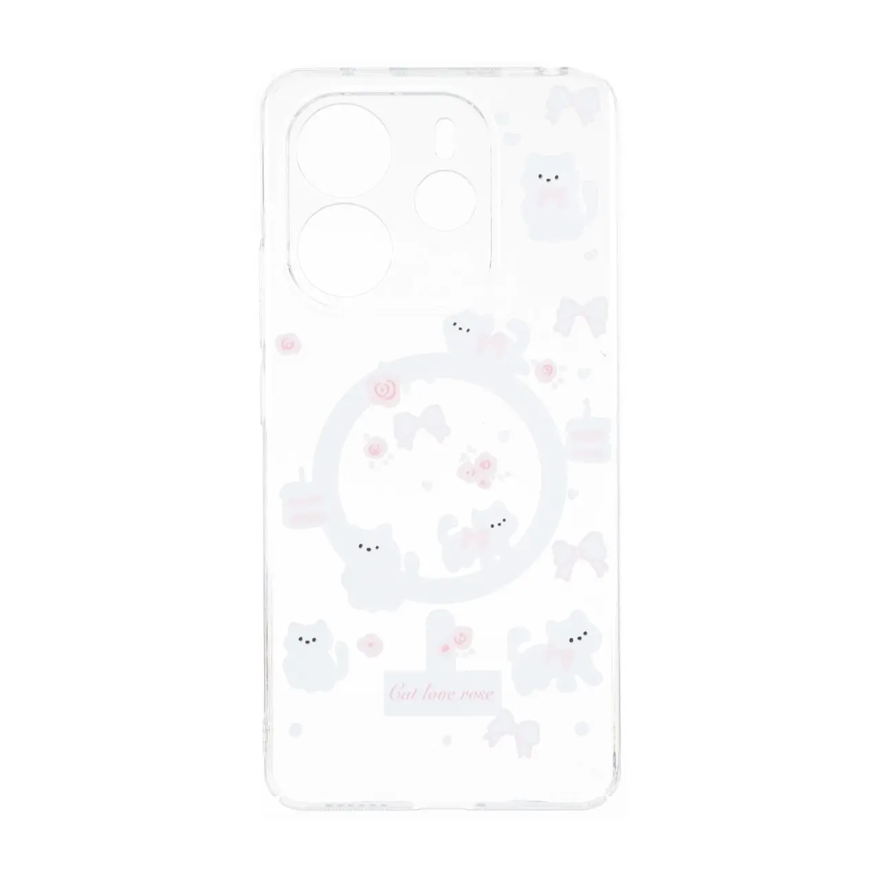 قاب Cute کریستالی طرح مگ سیف محافظ لنزدار Xiaomi Redmi Note 14 4G - کد 87