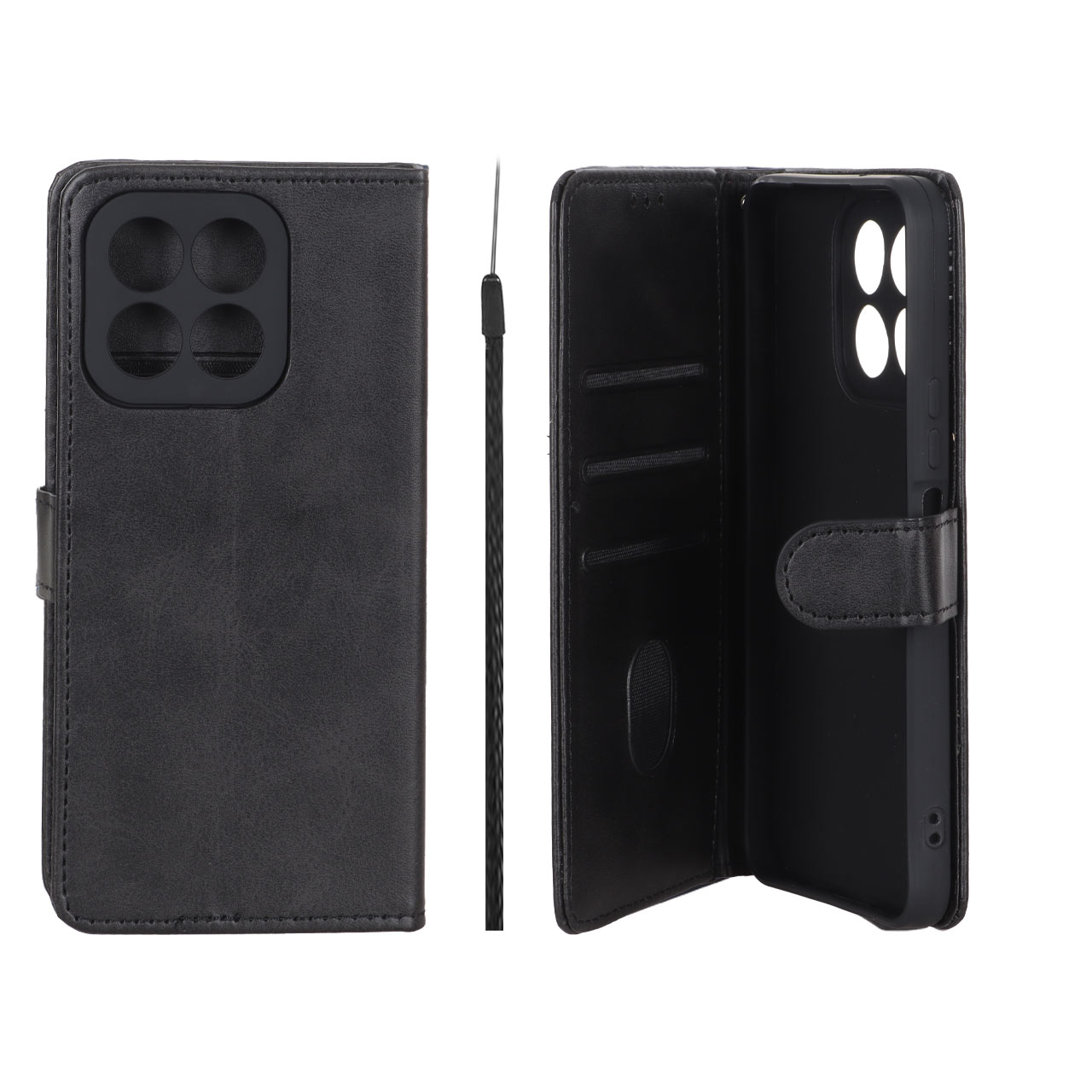 کیف مگنتی Crystal داخل مخمل مناسب برای Honor X6b مشکی