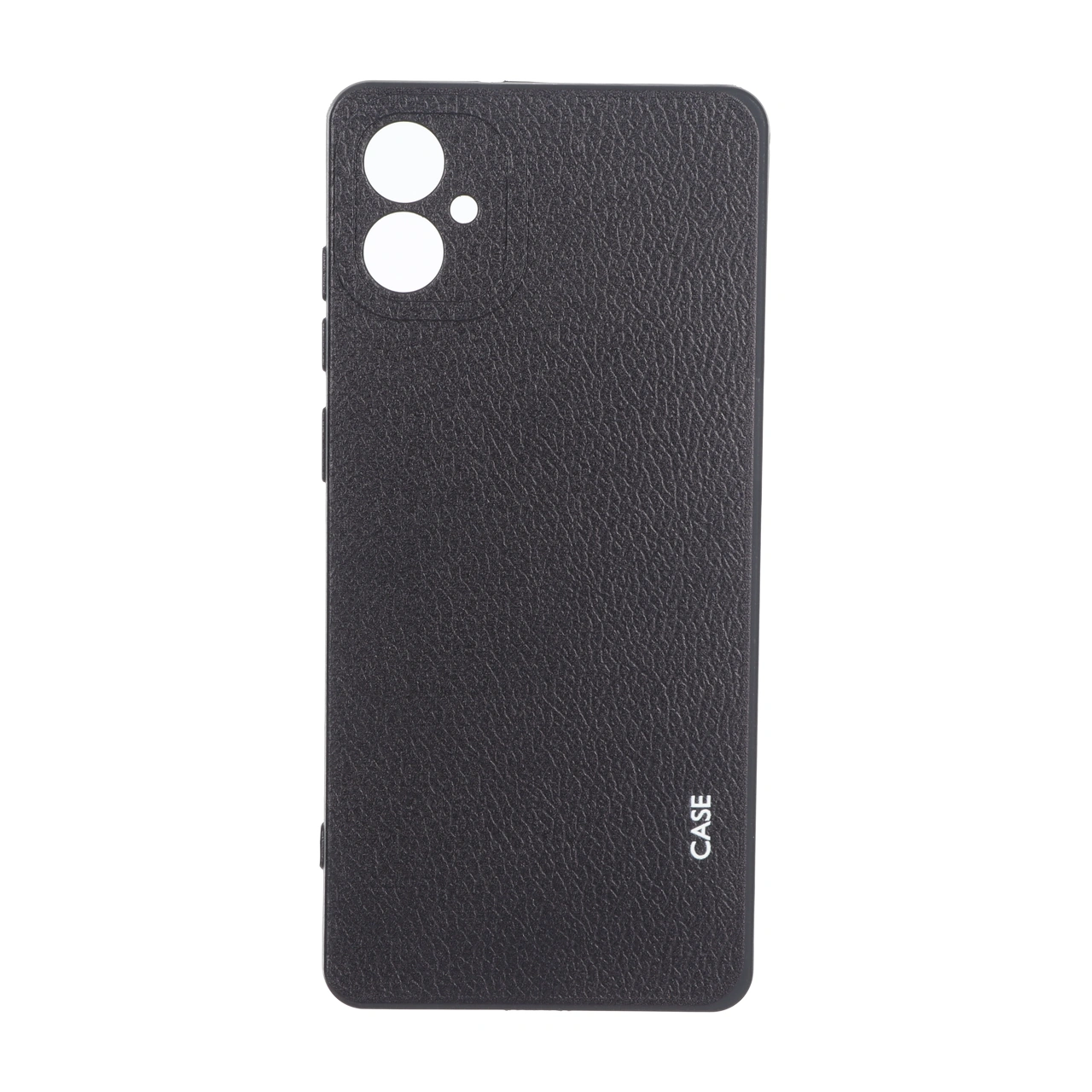 قاب طرح چرم ساده محافظ لنزدار Samsung Galaxy A05 / M05 / F05 - مشکی