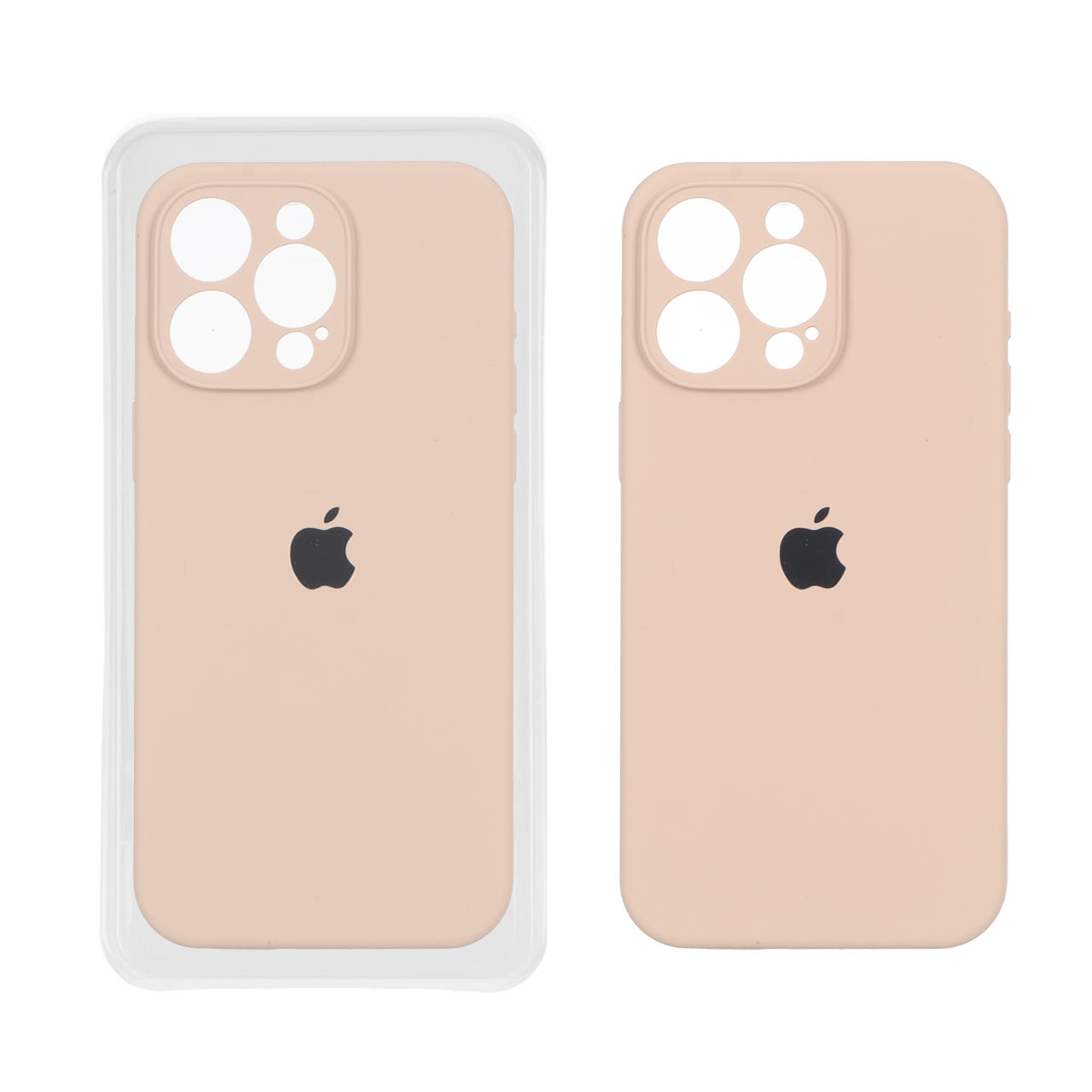 قاب سیلیکونی پاک کنی اورجینال ++A مدل Apple iPhone 15 Pro Max - صحرایی (پک دار)