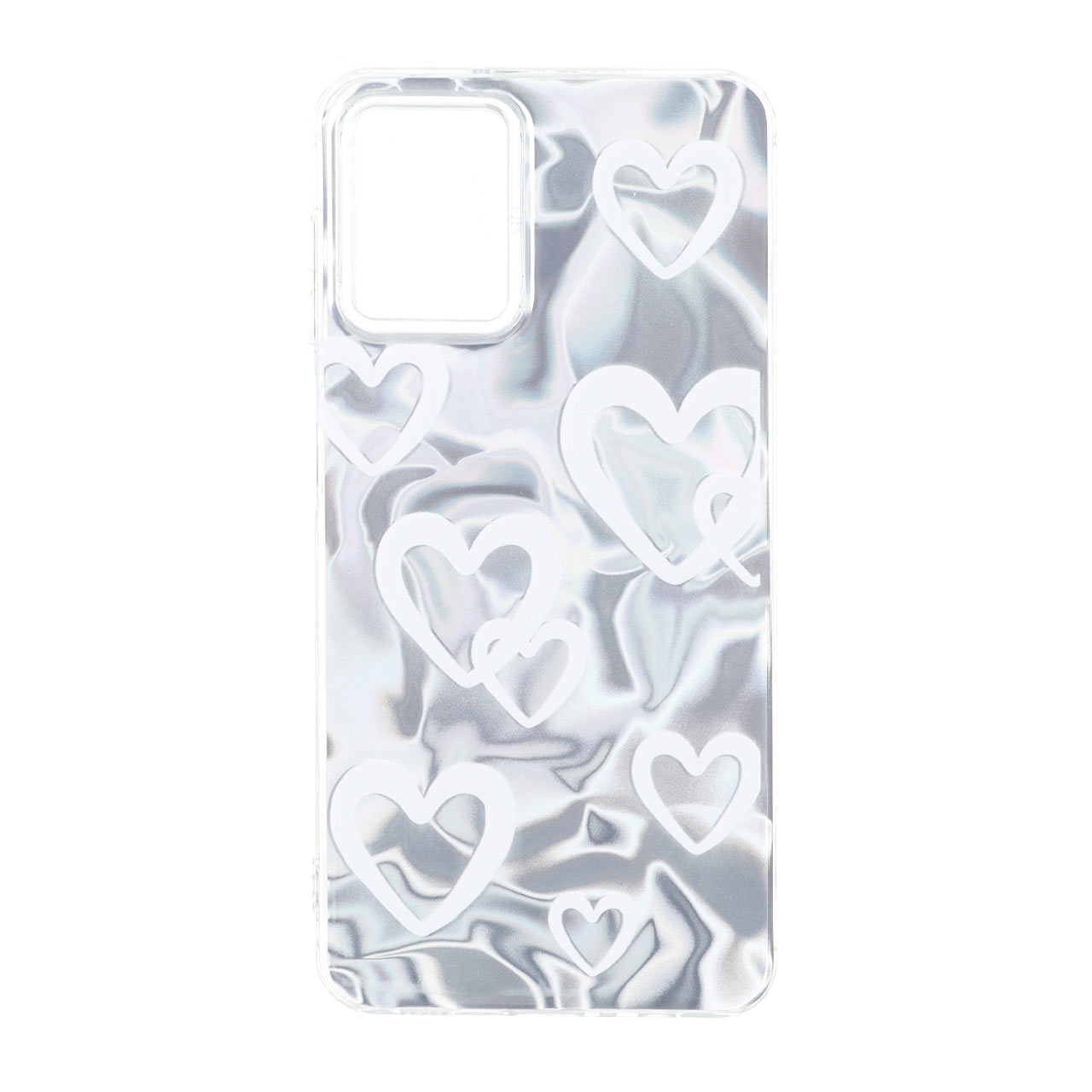 قاب طرح قلب Silver Cloud دور ژله ای مناسب برای سامسونگ گلکسی A12، M12 و F12