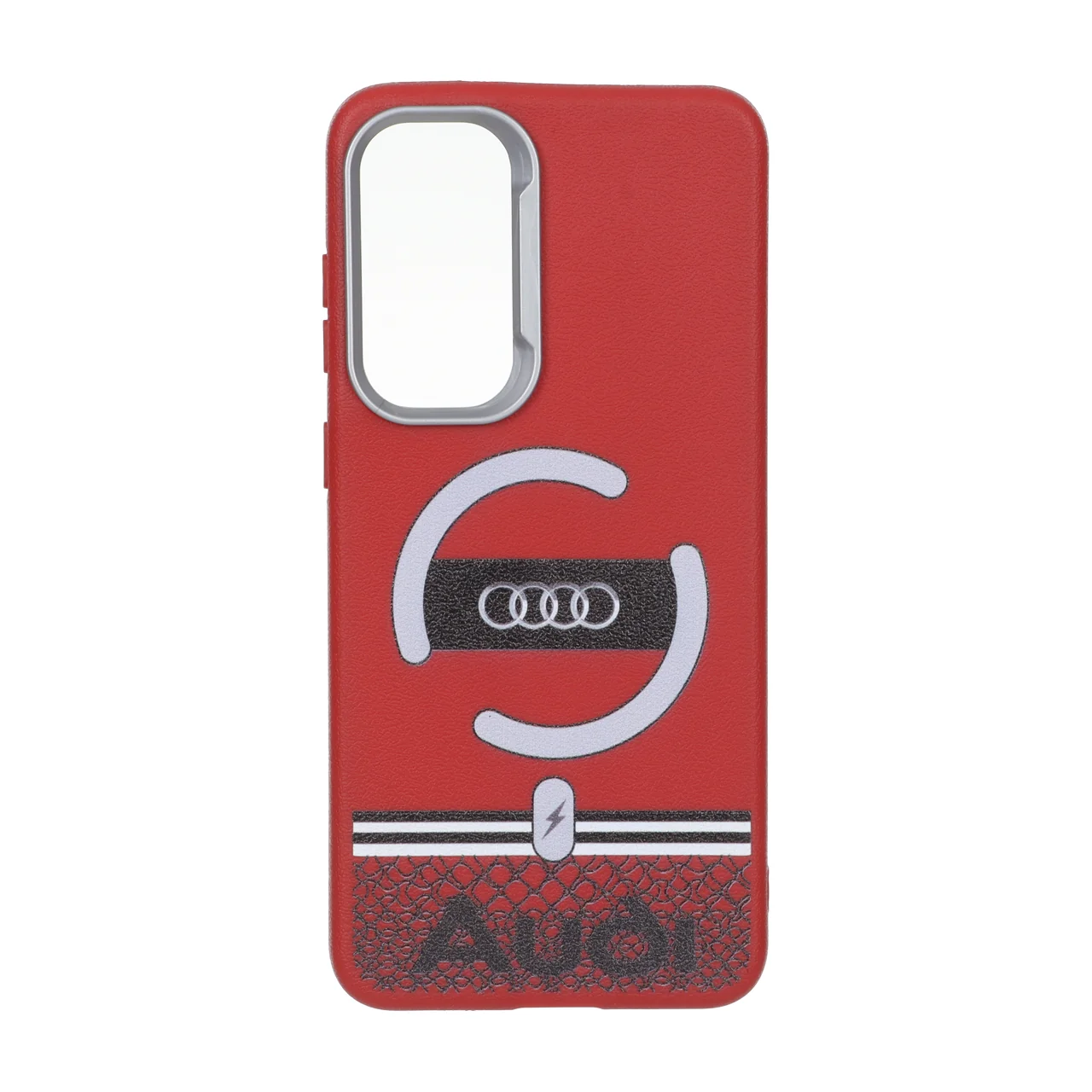 قاب طرح Texture لنز سیلور Car Logo آئودی مناسب برای سامسونگ گلکسی S25 FE