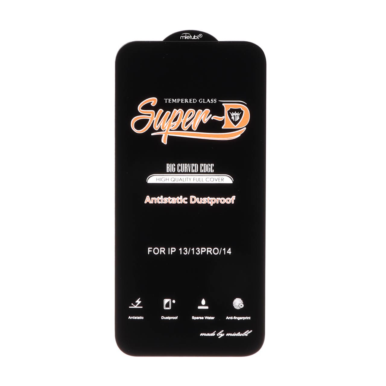 محافظ صفحه نمایش شیشه ای Full Cover Anti Static Super D Mietubl مدل Apple iPhone 13 / iPhone 13 Pro / iPhone 14 / 16e