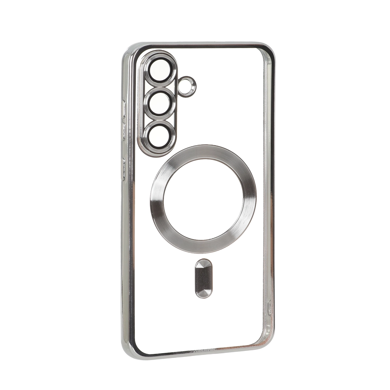 قاب اورجینال الکترواستاتیک Magsafe لنز گلس دار Samsung Galaxy S25 FE - نقره ای
