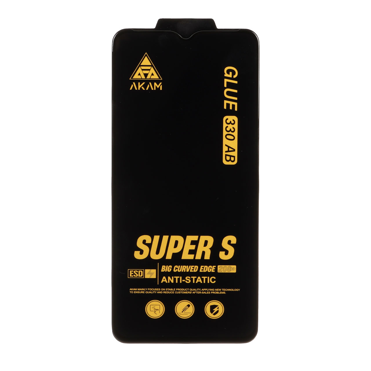 محافظ صفحه نمایش شیشه ای فول کاور AKAM Super S با چسب 330 مناسب برای گوشی‌های سامسونگ گلکسی سری A و M