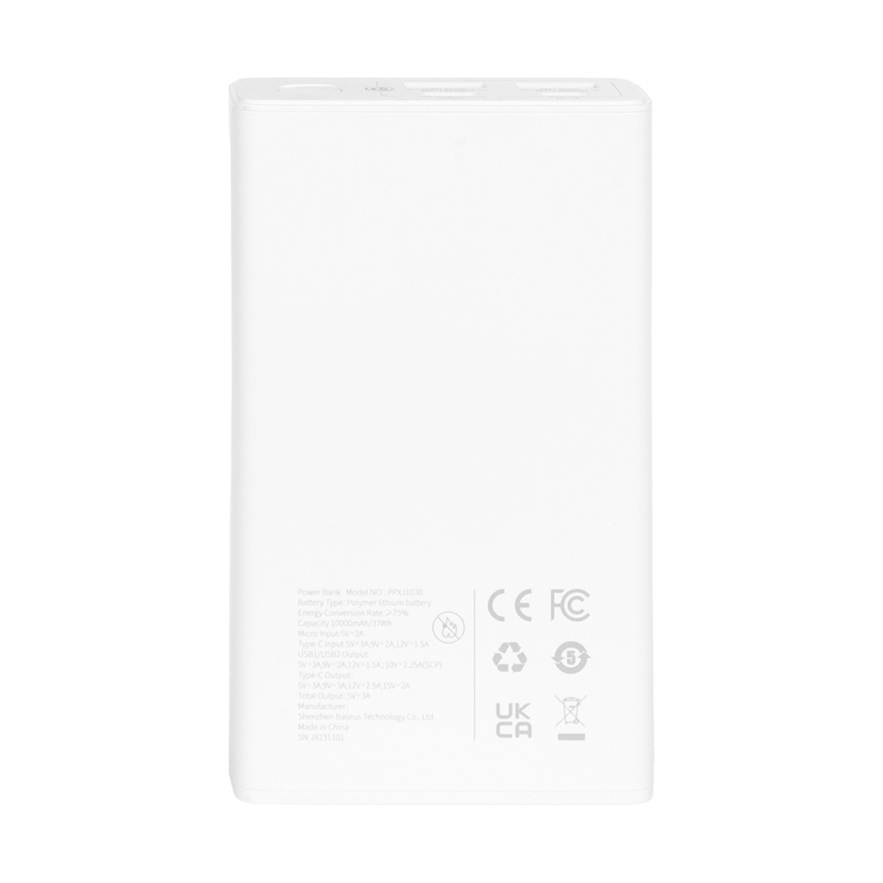 پاوربانک 30 وات 10000 میلی آمپر (فست شارژ) Baseus مدل Star-Lord PPXJ1030