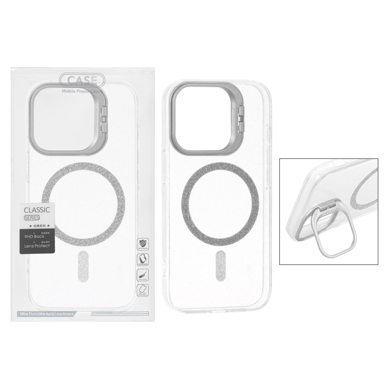 قاب BRACKET اکلیلی Magsafe مدل Apple iPhone 15 Pro - نقره ای