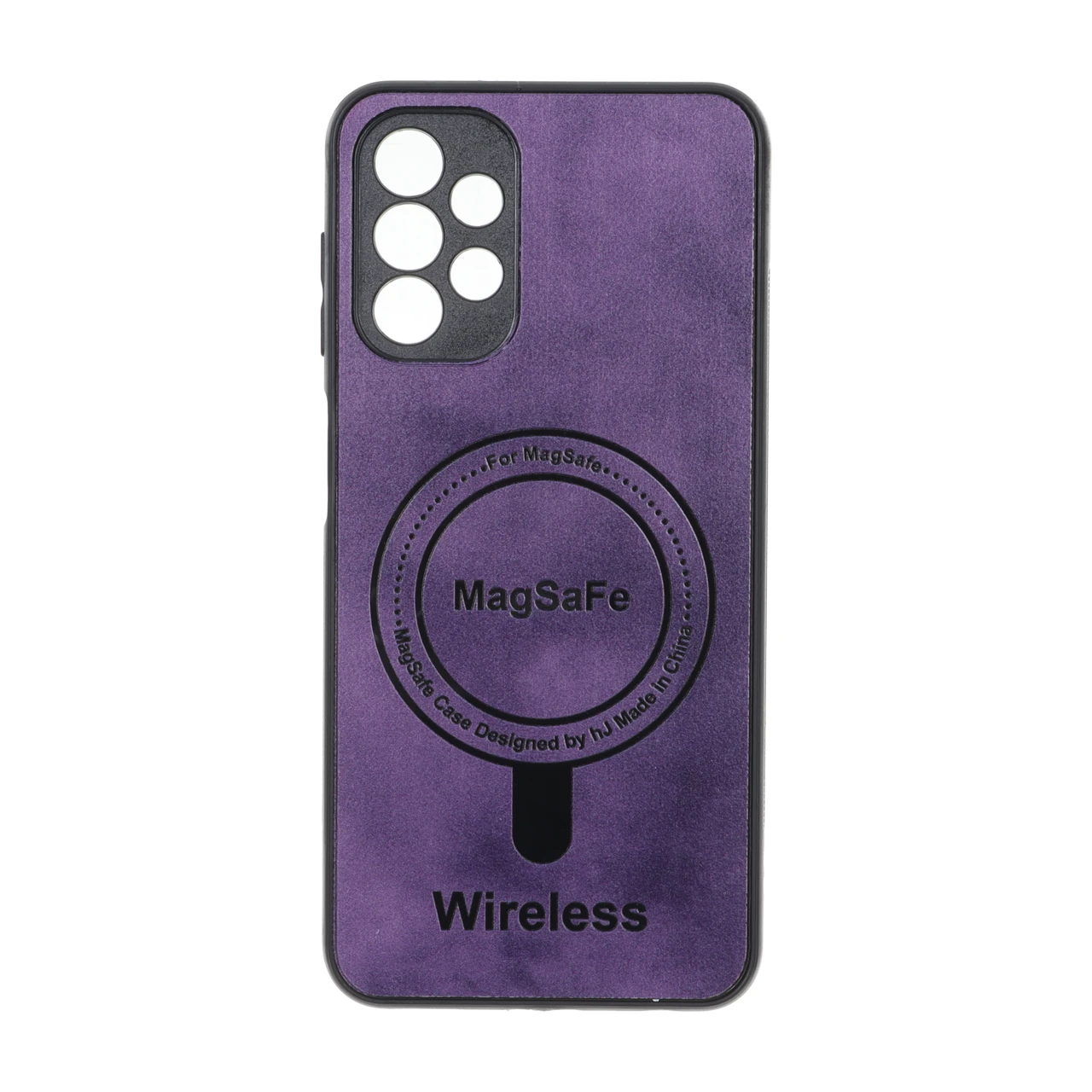 قاب Wireless طرح مگ سیف محافظ لنز برجسته بنفش مناسب برای سامسونگ گلکسی A13 4G
