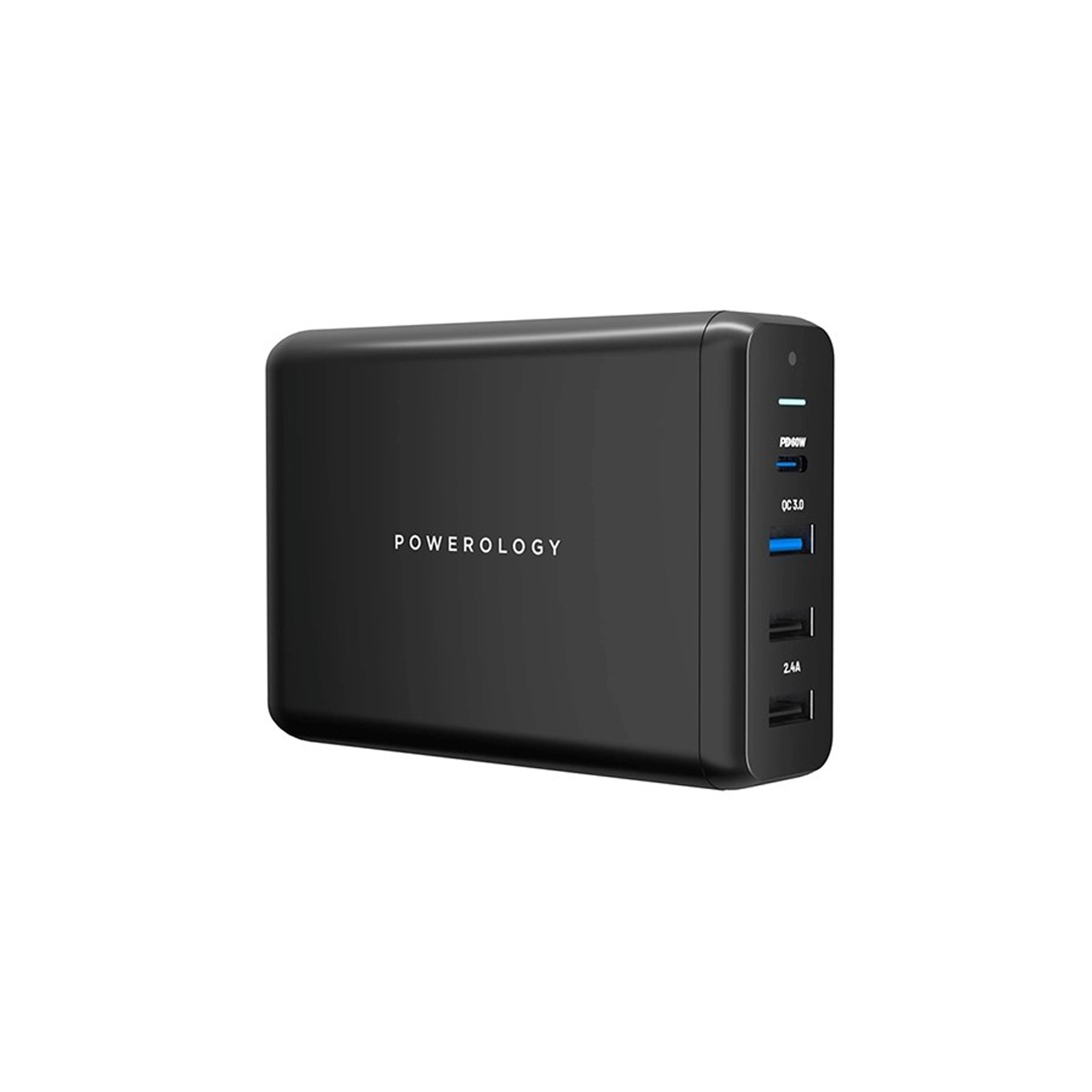 شارژر رومیزی 75 وات PD و فست چهار پورت Powerology مدل PWCUQC001