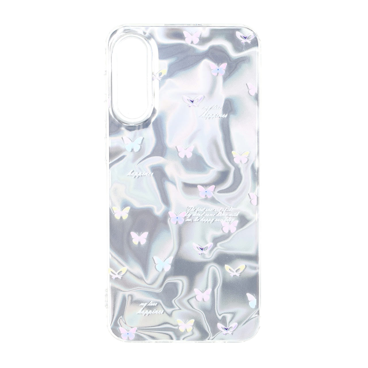 قاب طرح Silver Cloud پروانه ای دور ژله ای مناسب برای سامسونگ گلکسی A50 / A50s / A30s
