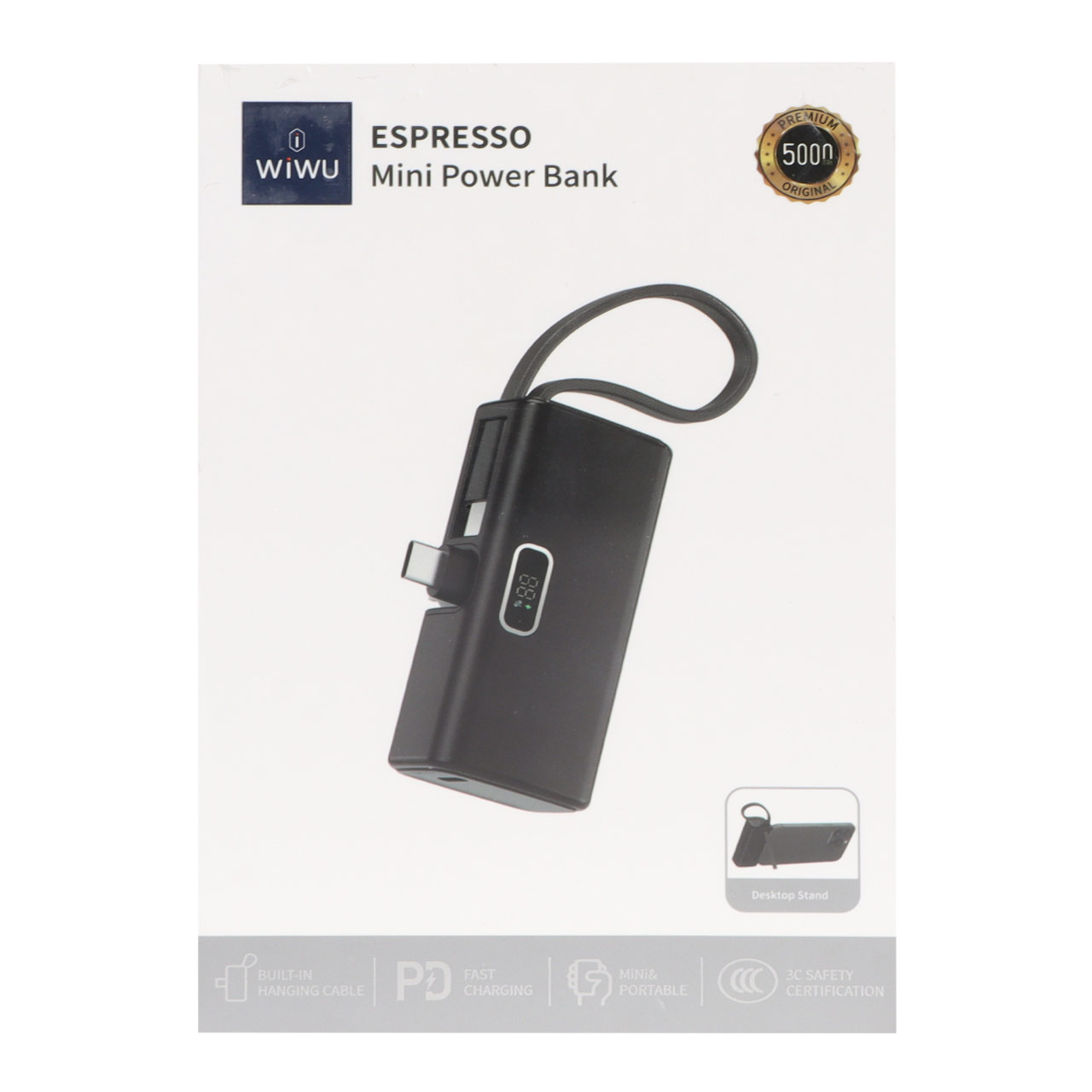 پاوربانک (PD و فست شارژ) Wiwu 5000mAh مدل Wi-P044 - مشکی