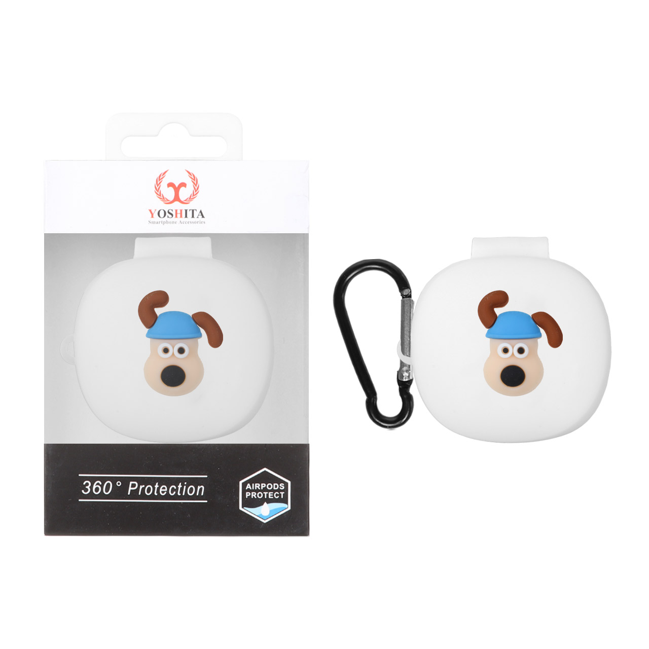 کاور ایرفون سیلیکونی عروسکی طرح سگ کلاه آبی Yoshita مناسب برای QCY T13X