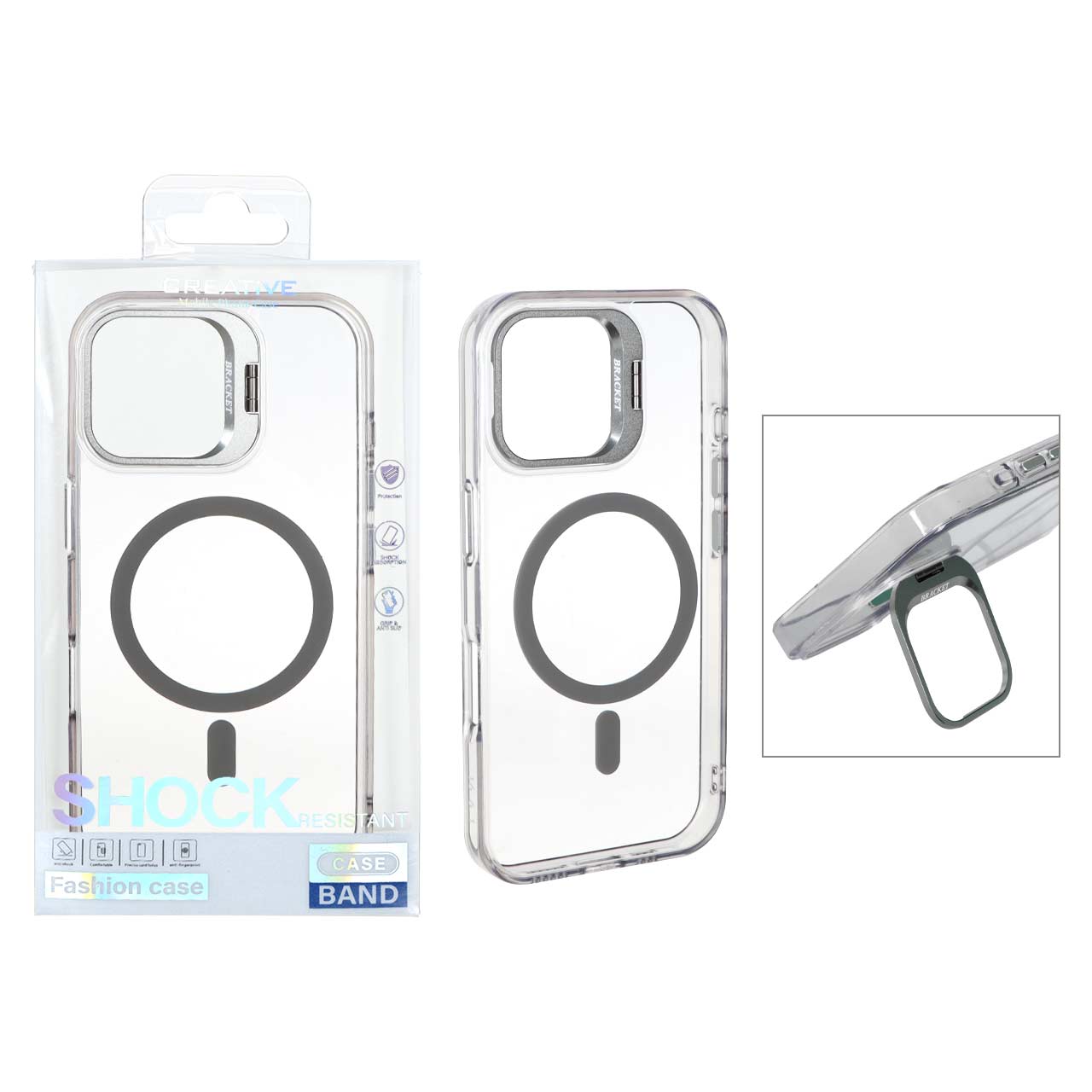 قاب اورجینال Bracket کریستالی MagSafe لنز آلومینیومی مناسب برای آیفون 16