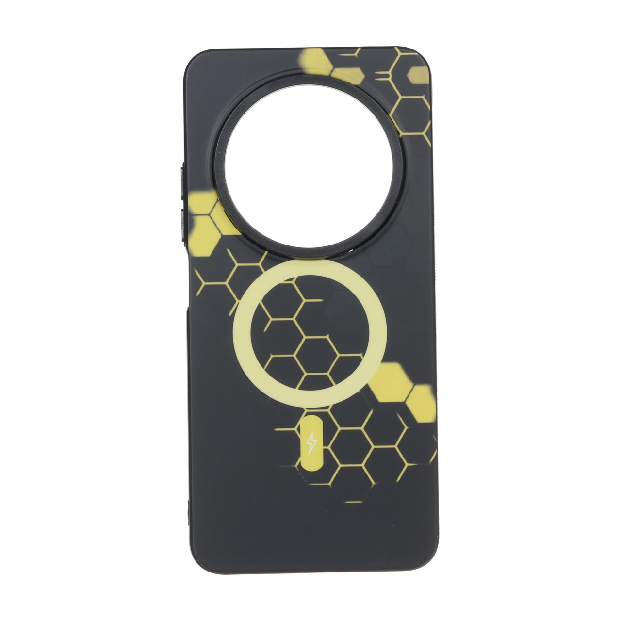 قاب طرح Hexagon مگ سیف مناسب برای شیائومی ردمی 14C / ردمی A4 / پوکو C75 - زرد
