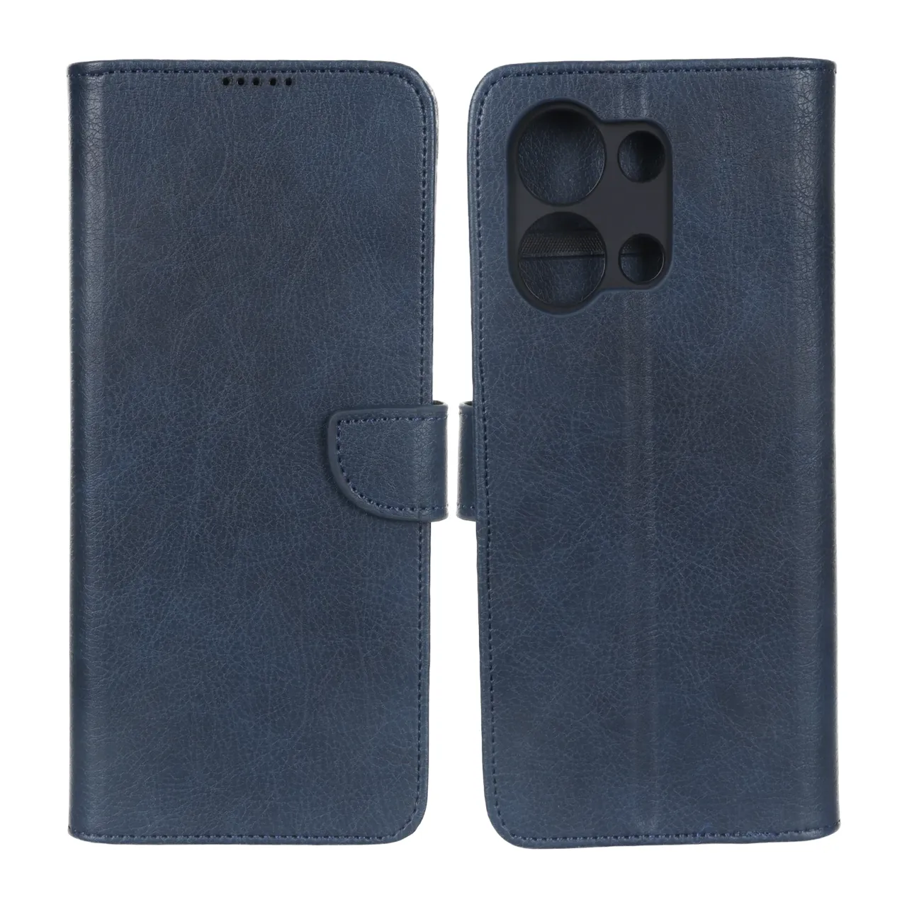 کیف چرمی مگنتی محافظ لنزدار KRF مناسب برای Xiaomi Redmi 15C / Poco C85 - سرمه ای