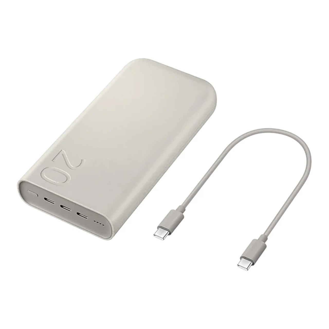 پاوربانک سامسونگ 20000 میلی آمپر 45 وات PD فست شارژ مدل EB-P4520 سفید
