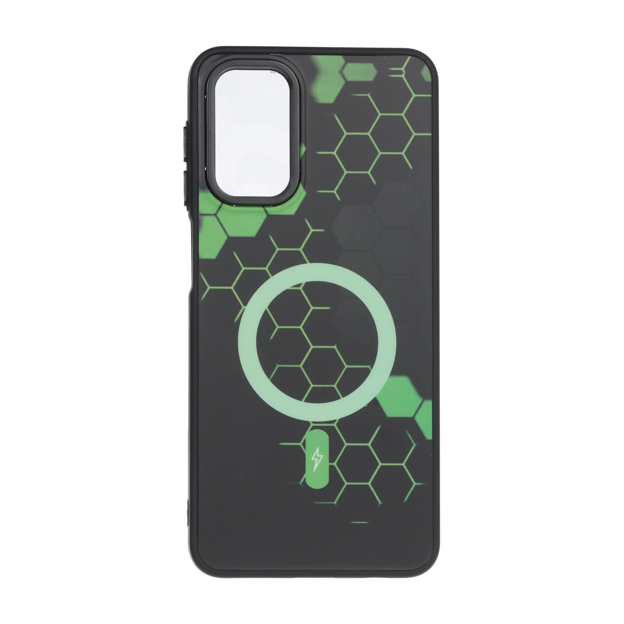 قاب طرح Hexagon مگ سیف مناسب برای سامسونگ گلکسی A13 4G/5G، A04s، M13 4G، M23 و F13 - سبز